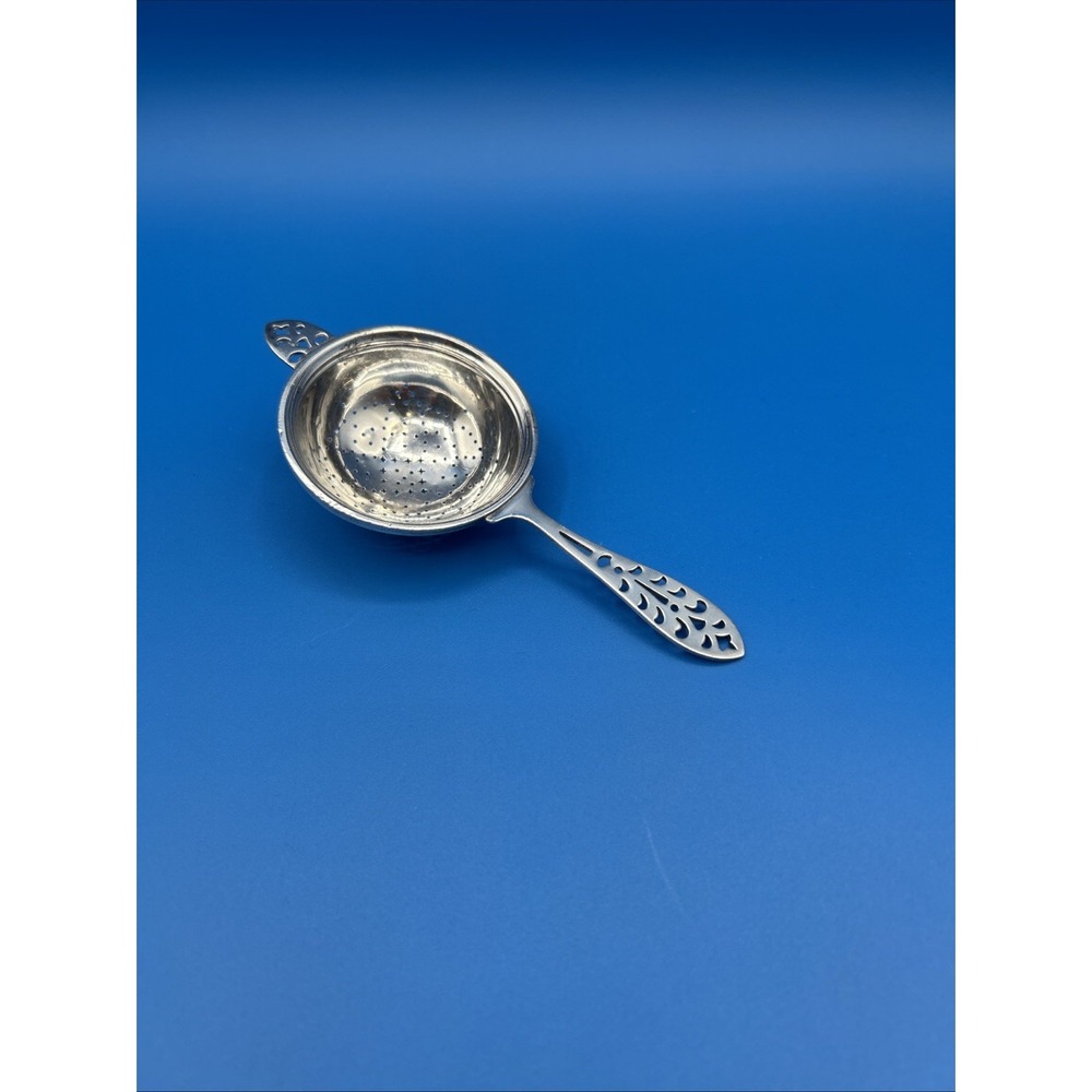 Gorham Sterling Tea Strainer OS Silver Pierced Handle Vintage Tea Infuser 158